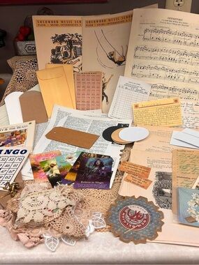 HUGE Vintage Ephemera Lot for JUNK JOURNALING 100+ pieces:)